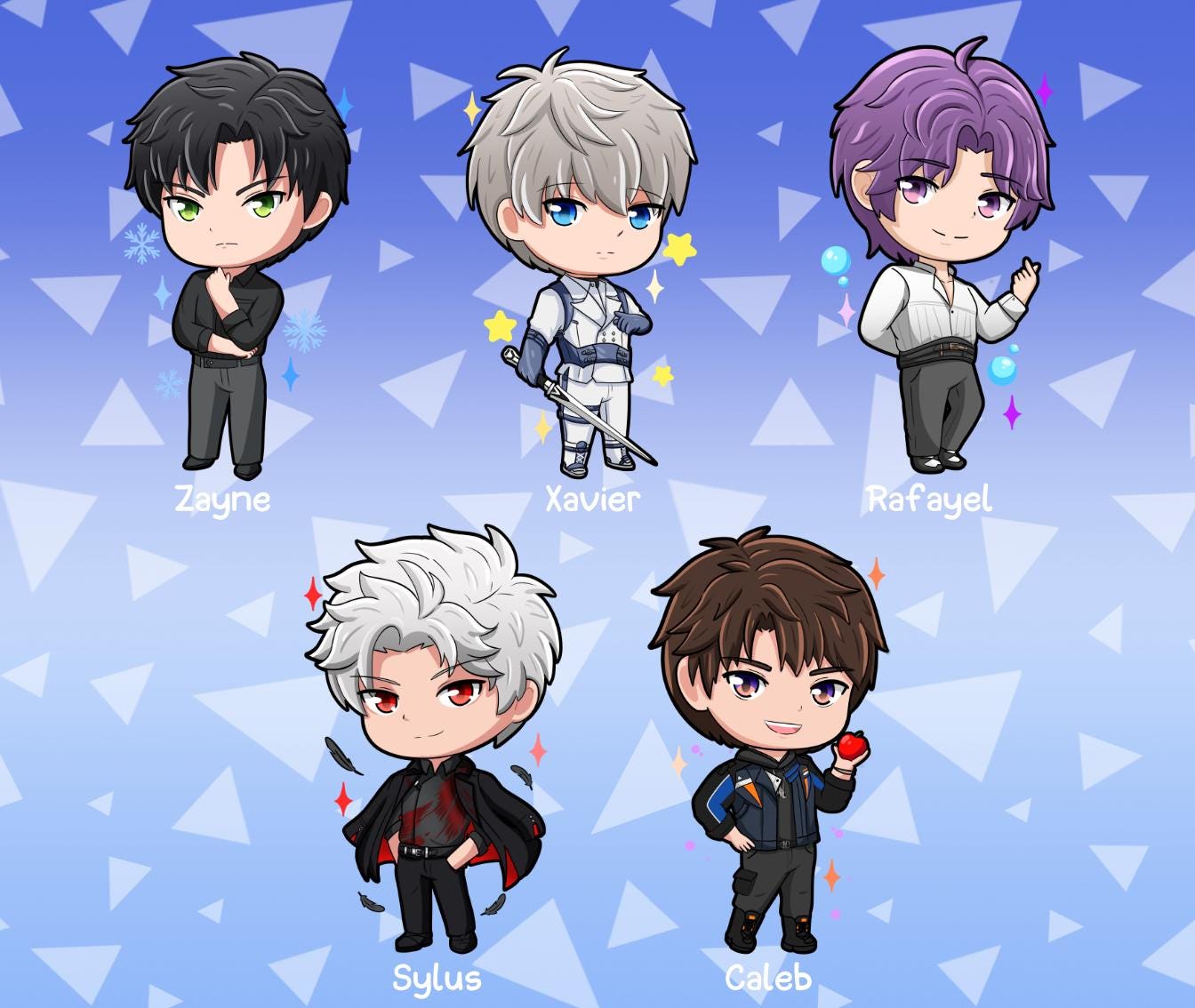 LADS Acrylic Keychains - LIs and Plush- Zayne, Rafayel, Xavier, Sylus, Caleb