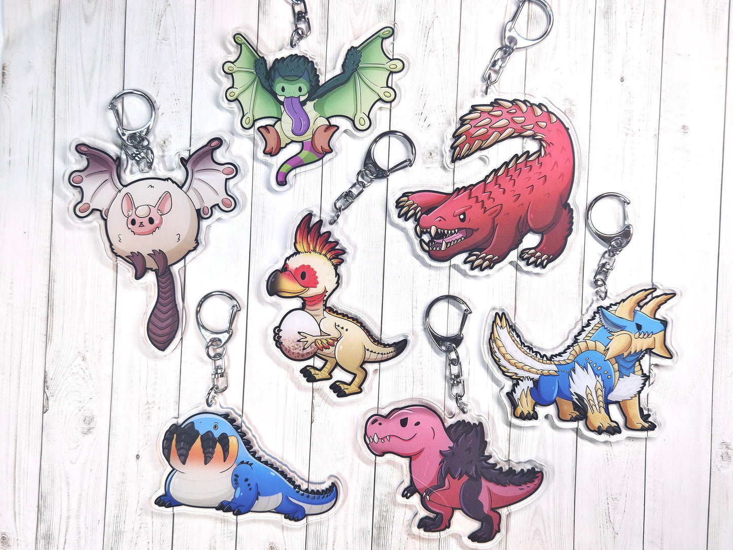 MonHun Acyrlic keychains charms 3 to 4 inches