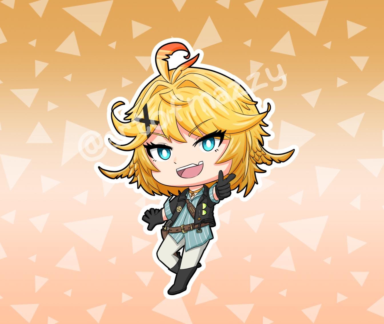 Doki Vtuber Acrylic 3in Keychain Charm