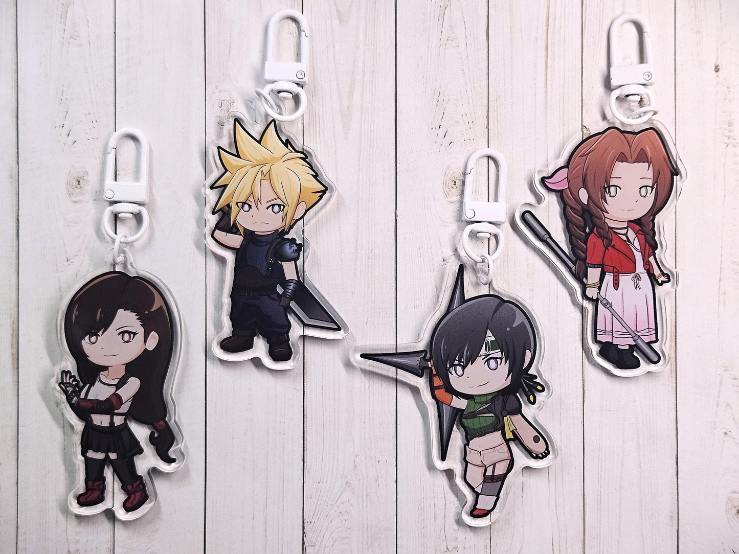FFVII Keychains-Soldier, Ancient, Waifu, Ninja