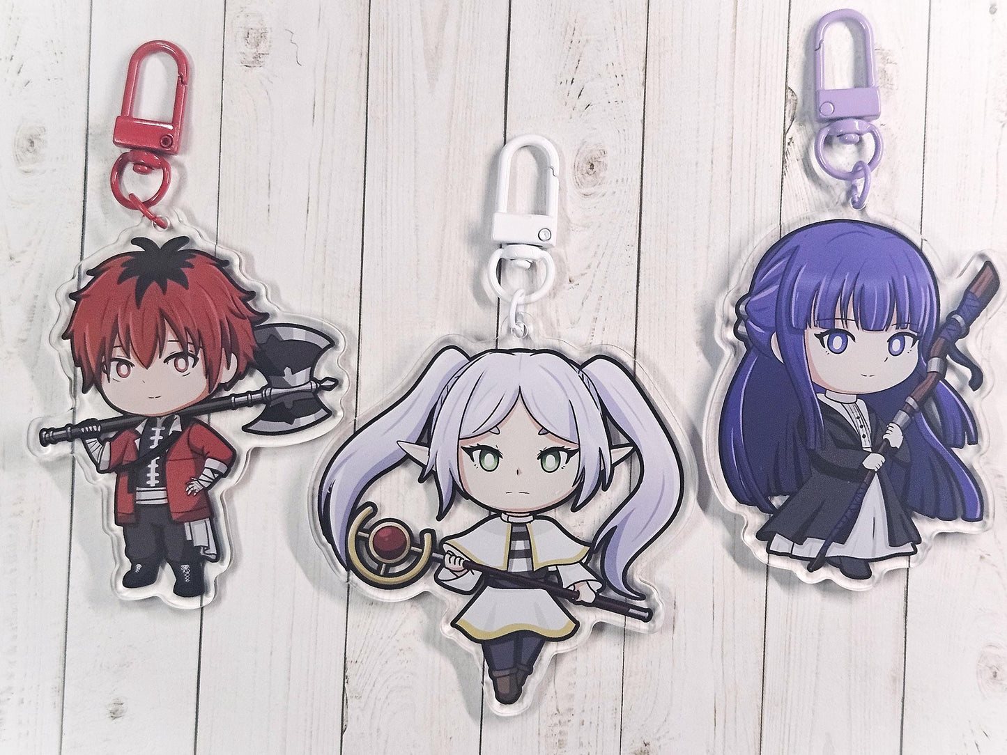 Beyond the journey's end Elf Girl Anime Acrylic Keychain- Elf, Fern, and Stark