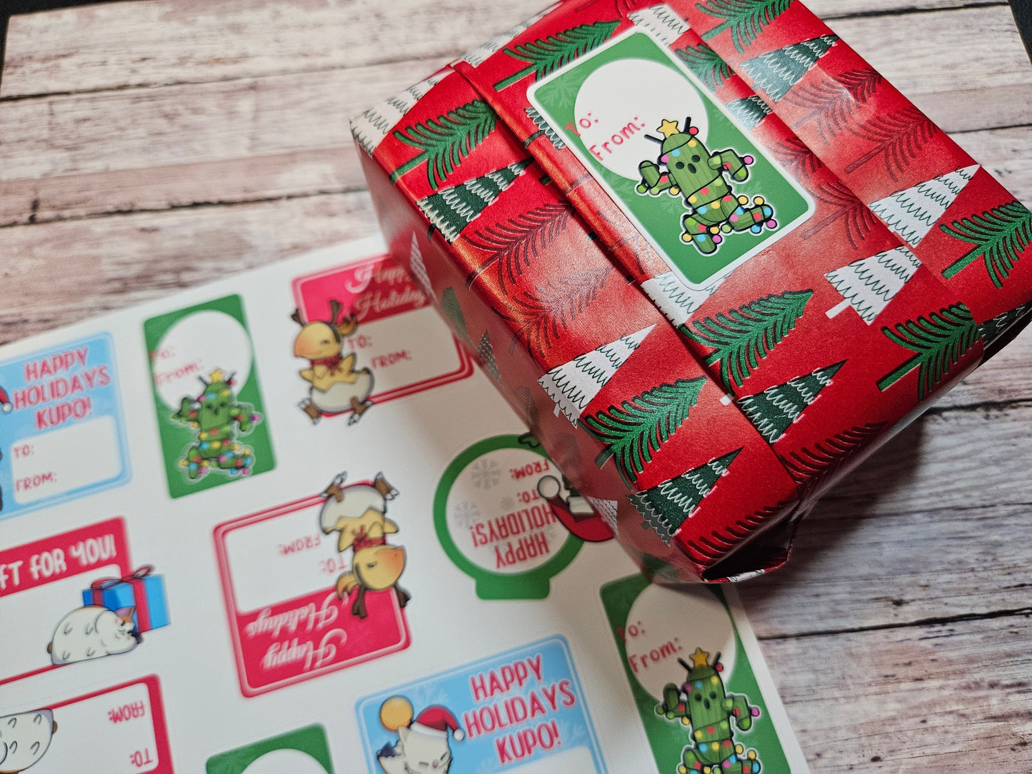 FFXIV Themed Christmas Gift Sticker Labels