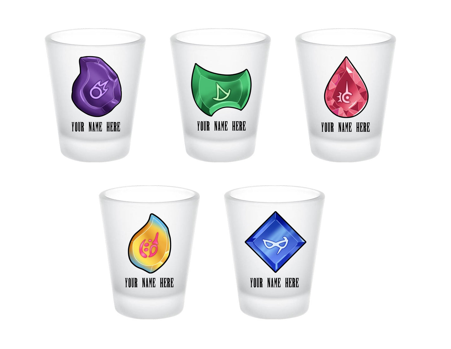 Customizable XIV Class Job Stone Shot Glasses: ARR - DT Job Classes