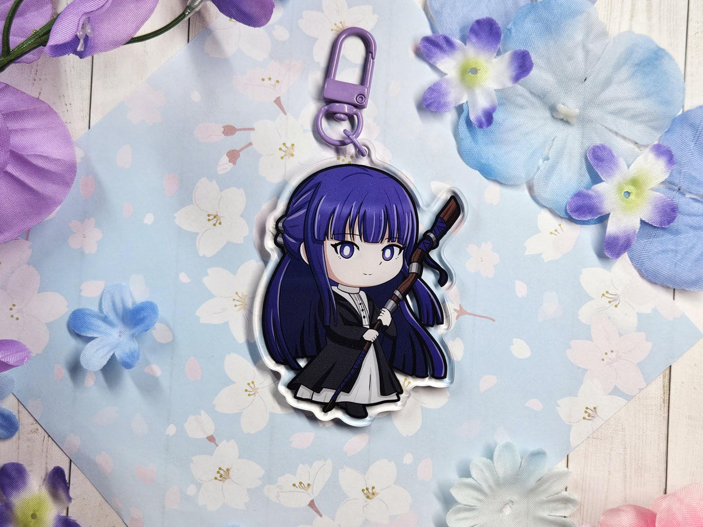 Beyond the journey's end Elf Girl Anime Acrylic Keychain- Elf, Fern, and Stark