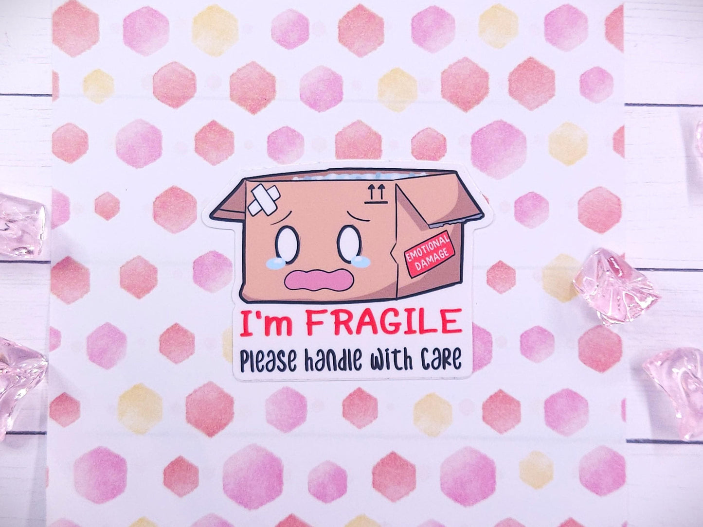 I'm Fragile Handle with Care Sticker | Weatherproof, Waterproof, & UV Resistant Sticker
