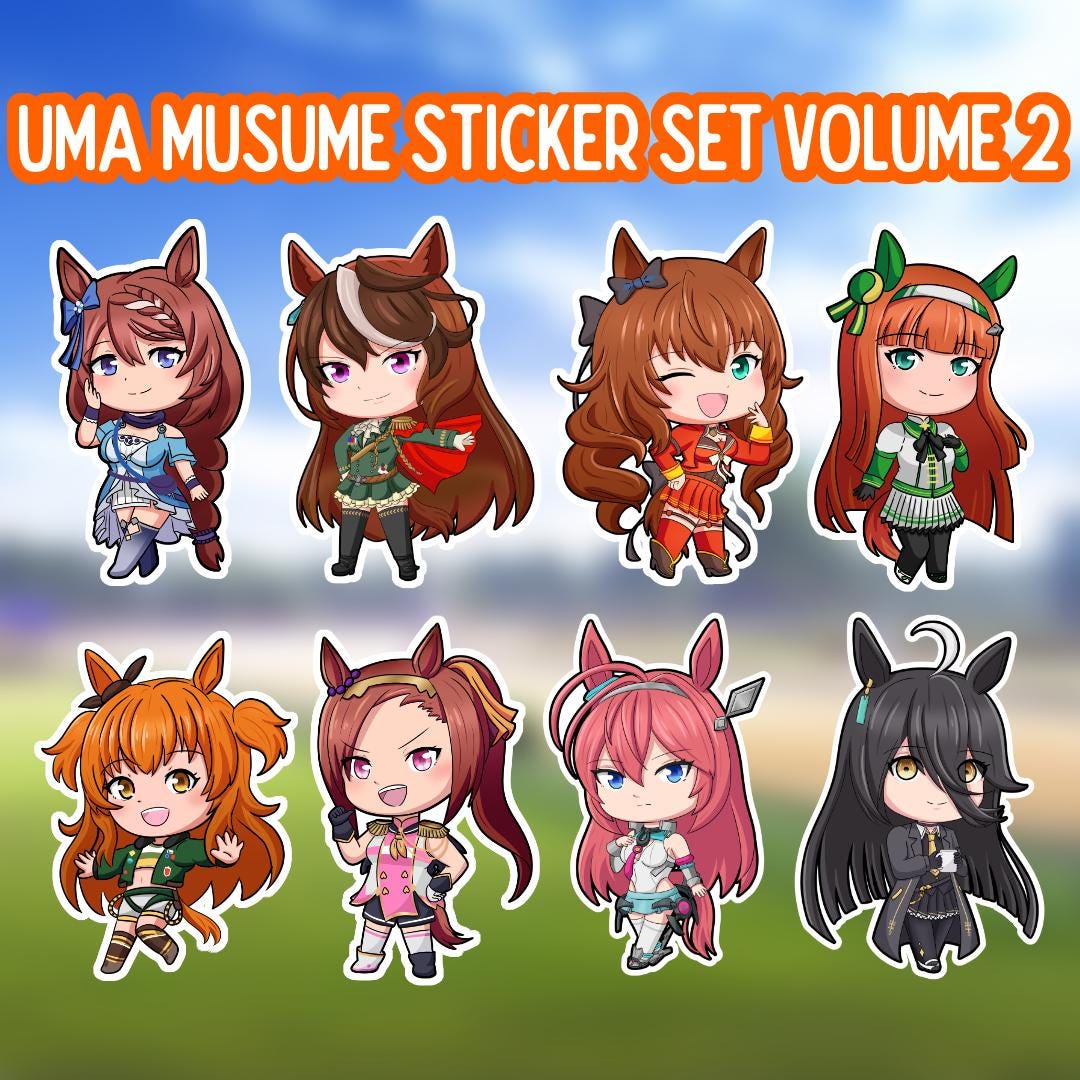 UmaMusume Horse Girls Stickers VOL 2 | Weatherproof, Waterproof, & UV Resistant Sticker