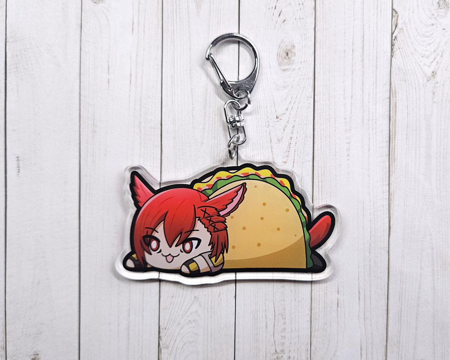 Red Head Crystal Cat in a Taco