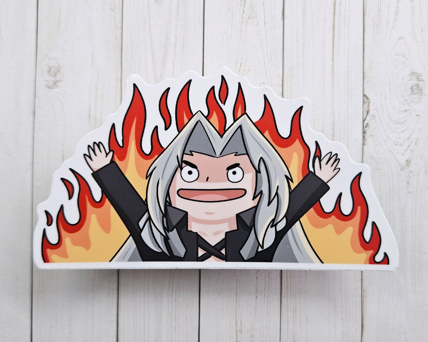 One Winged Angel Fire Meme Sticker