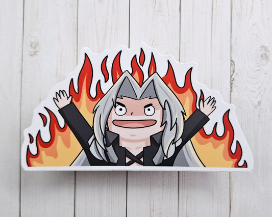 One Winged Angel Fire Meme Sticker