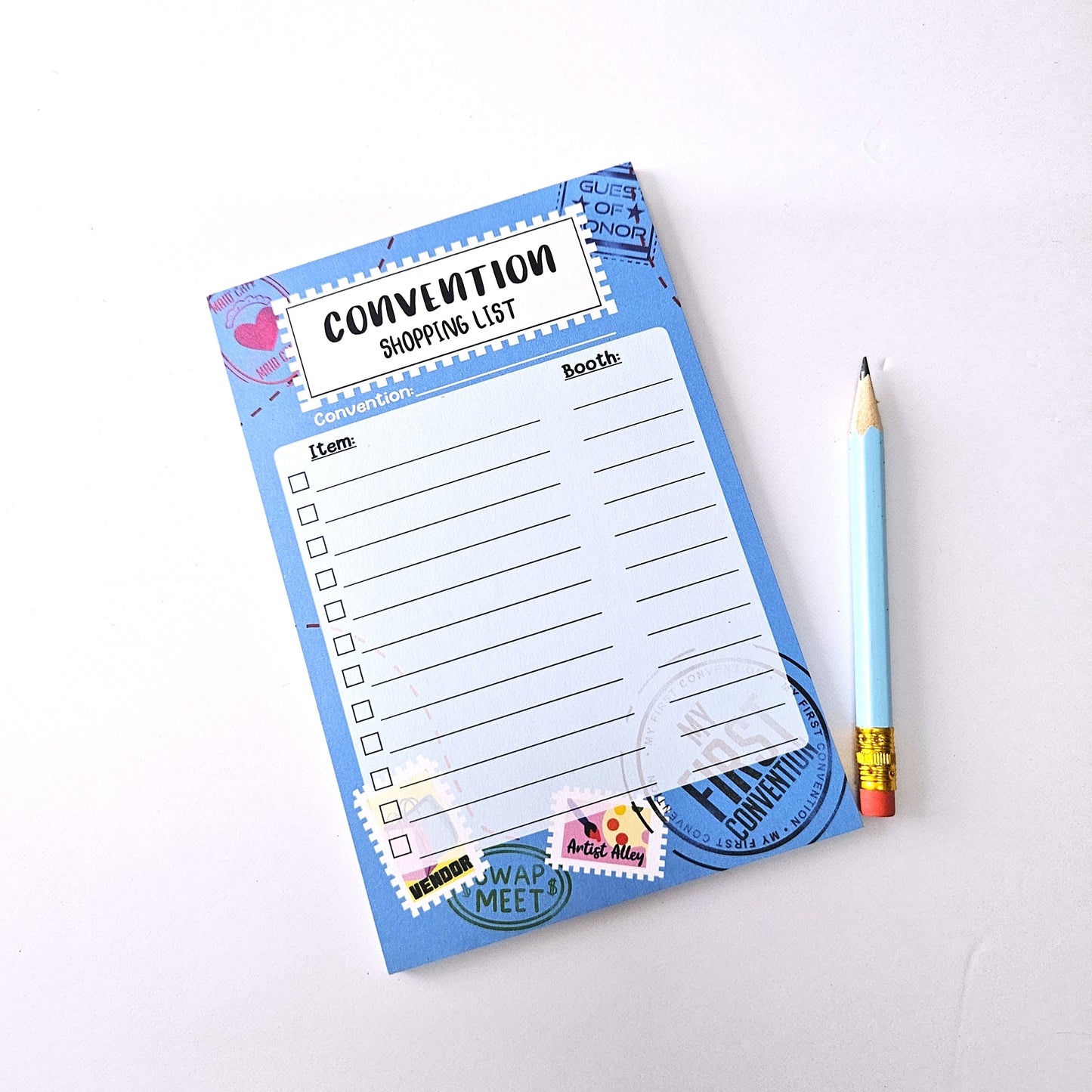 Convention Shopping List Notepad w/ Pencil