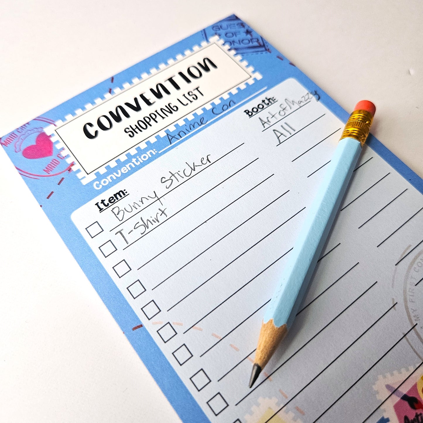 Convention Shopping List Notepad w/ Pencil