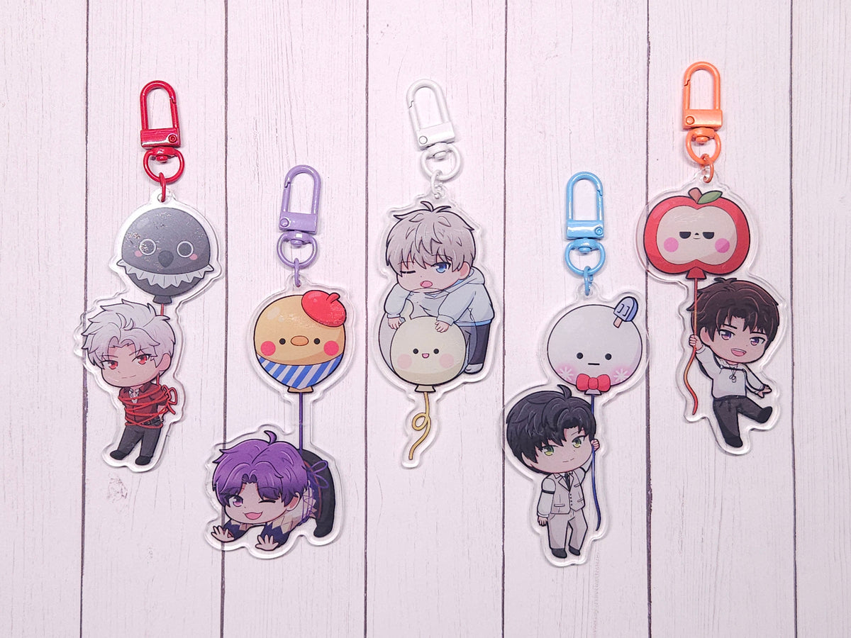 LADS Balloon Acrylic Keychains | Sylus, Caleb, Zayne, Rafayel, Xavier