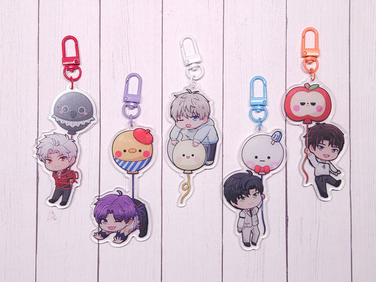 LADS Balloon Acrylic Keychains | Sylus, Caleb, Zayne, Rafayel, Xavier