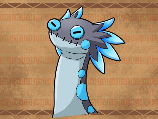 Blue Monster Wiggler Car Peeker