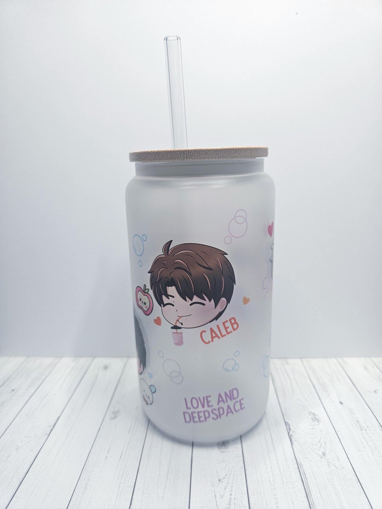 LADS Glass Tumbler with Straw and LID