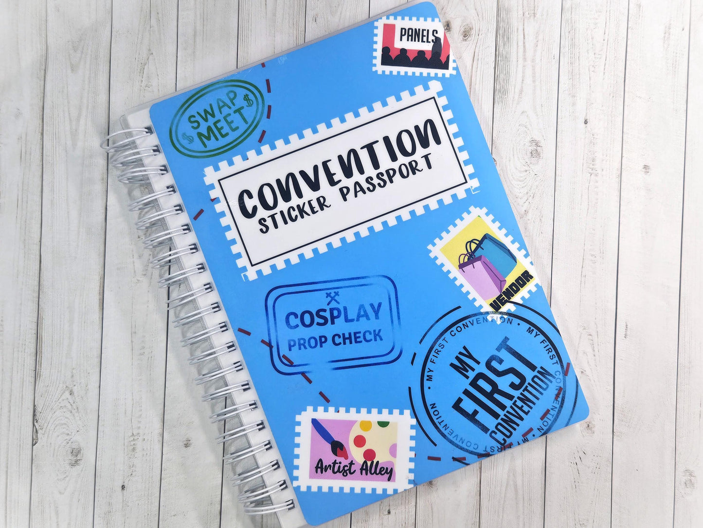Convention Travel Sticker Book- Blue or Pink