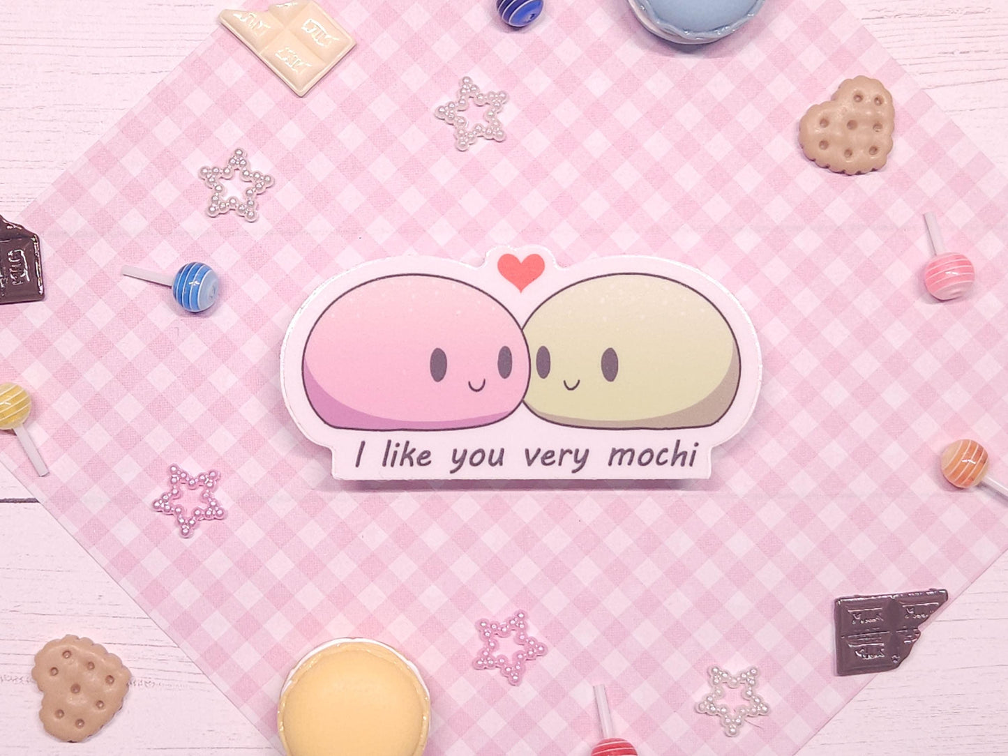 I Like you Very Mochi Foodie Pun Sticker