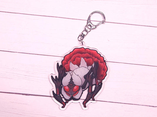 Rose Spider Monster MHW Lala Barina Acrylic Keychain