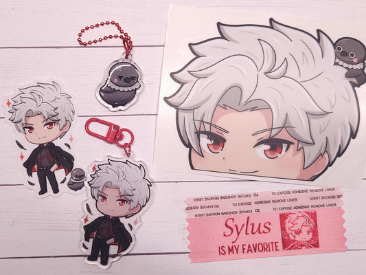 LADS Sylus Merch Bundle | Sticker, Keychain, Mini Charm, Decal + Ribbon