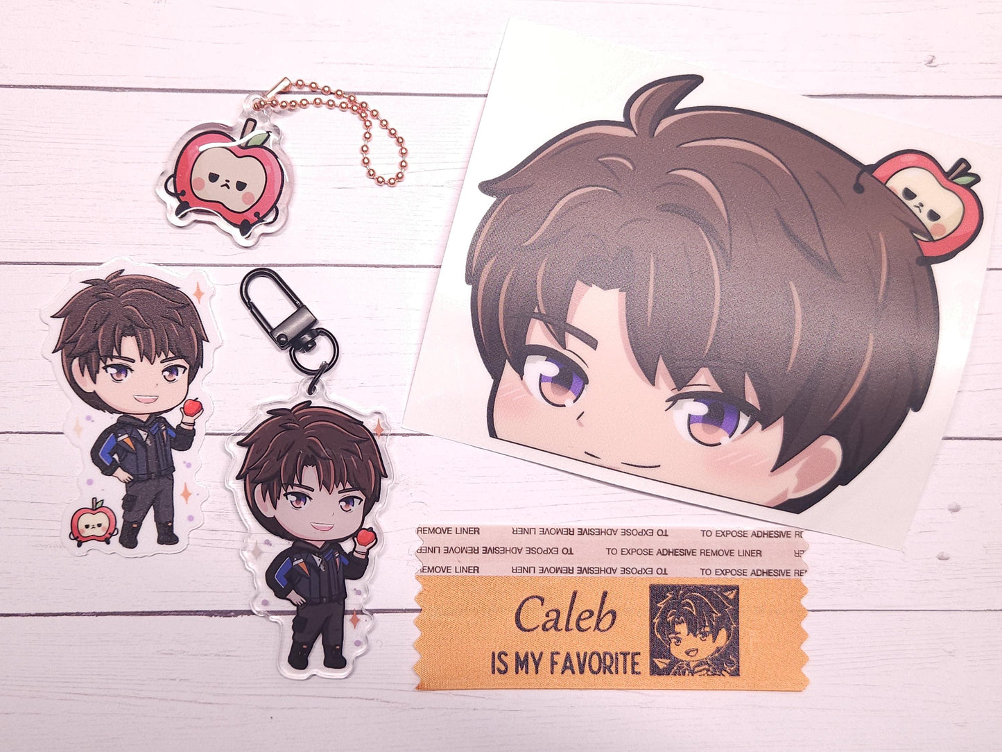 LADS Caleb Merch Bundle | Sticker, Keychain, Mini Charm, Decal + Ribbon