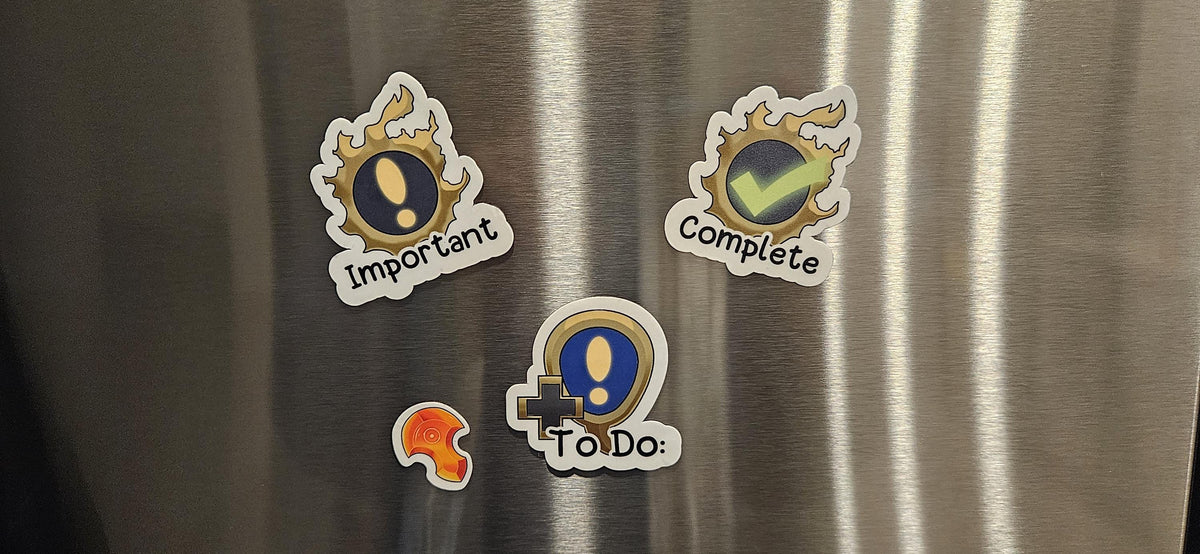 XIV inspired Quest Marker Magnet Set for Office, Kitchen, Whiteboard, etc.