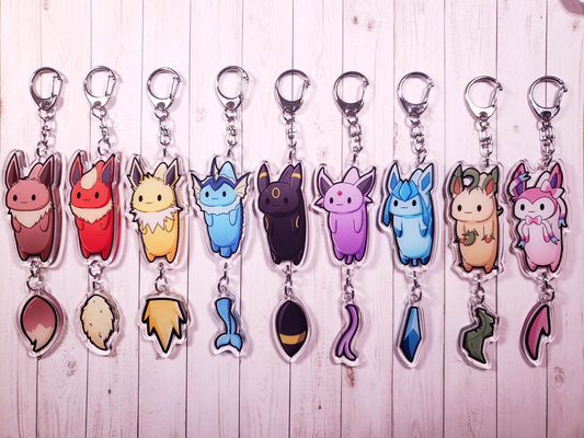 Elemental Evolutions Dangle Acrylic Keychains