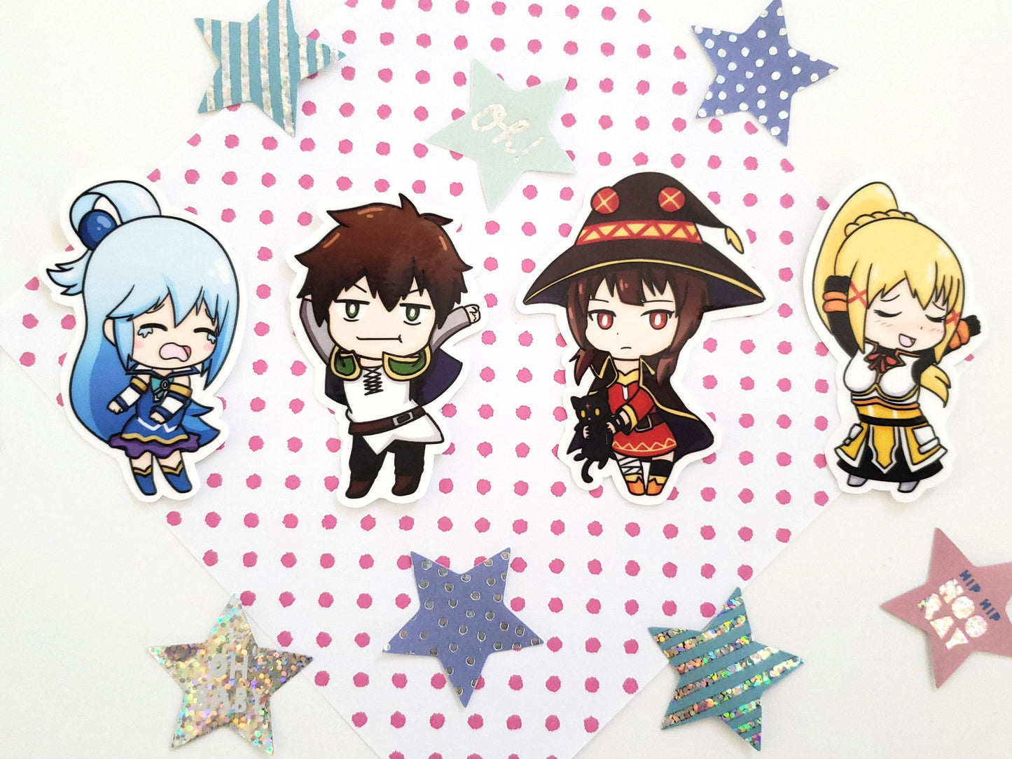 KonoSuba Dance Laminated Stickers