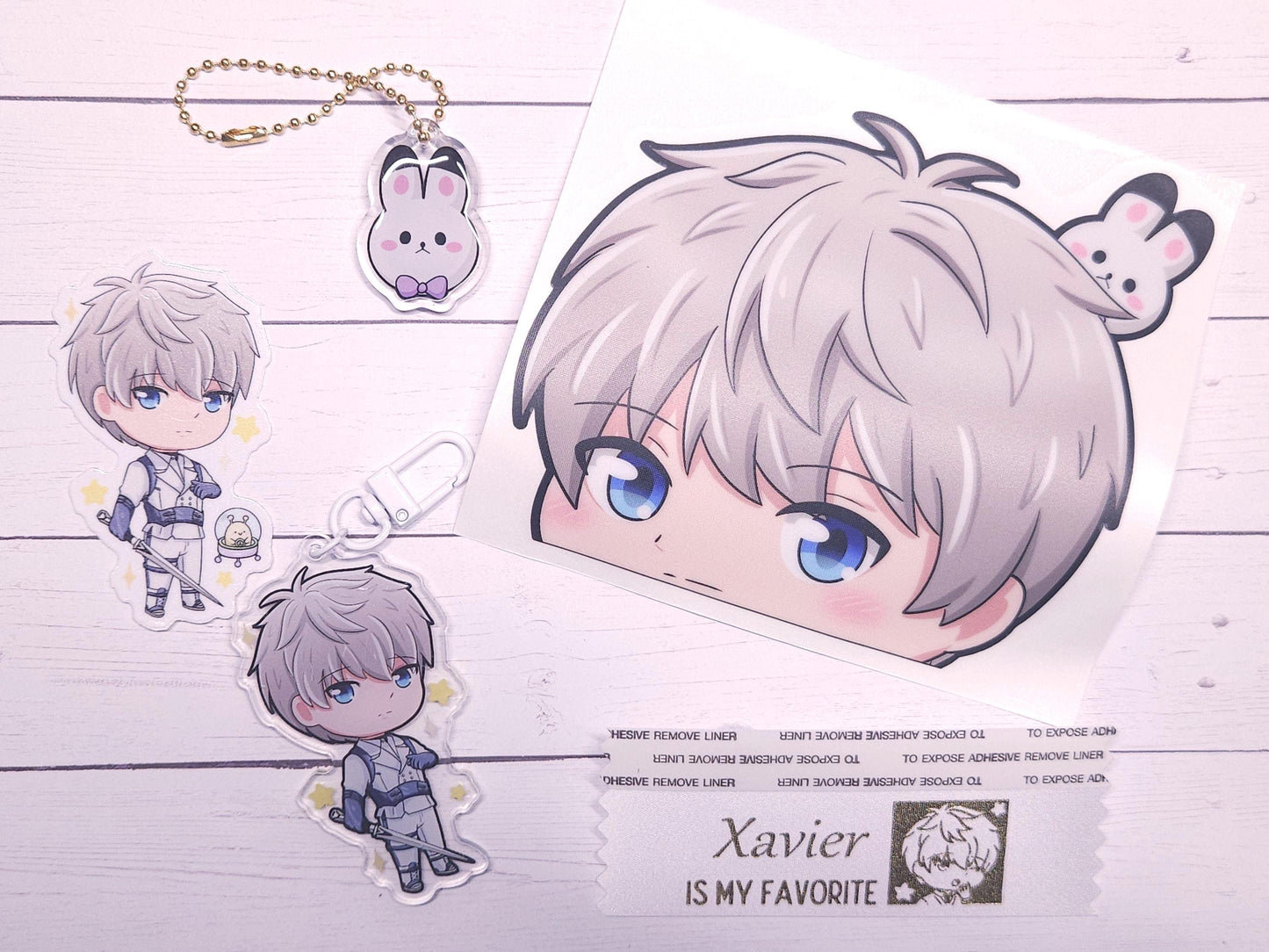 LADS Xavier Merch Bundle | Sticker, Keychain, Mini Charm, Decal + Ribbon