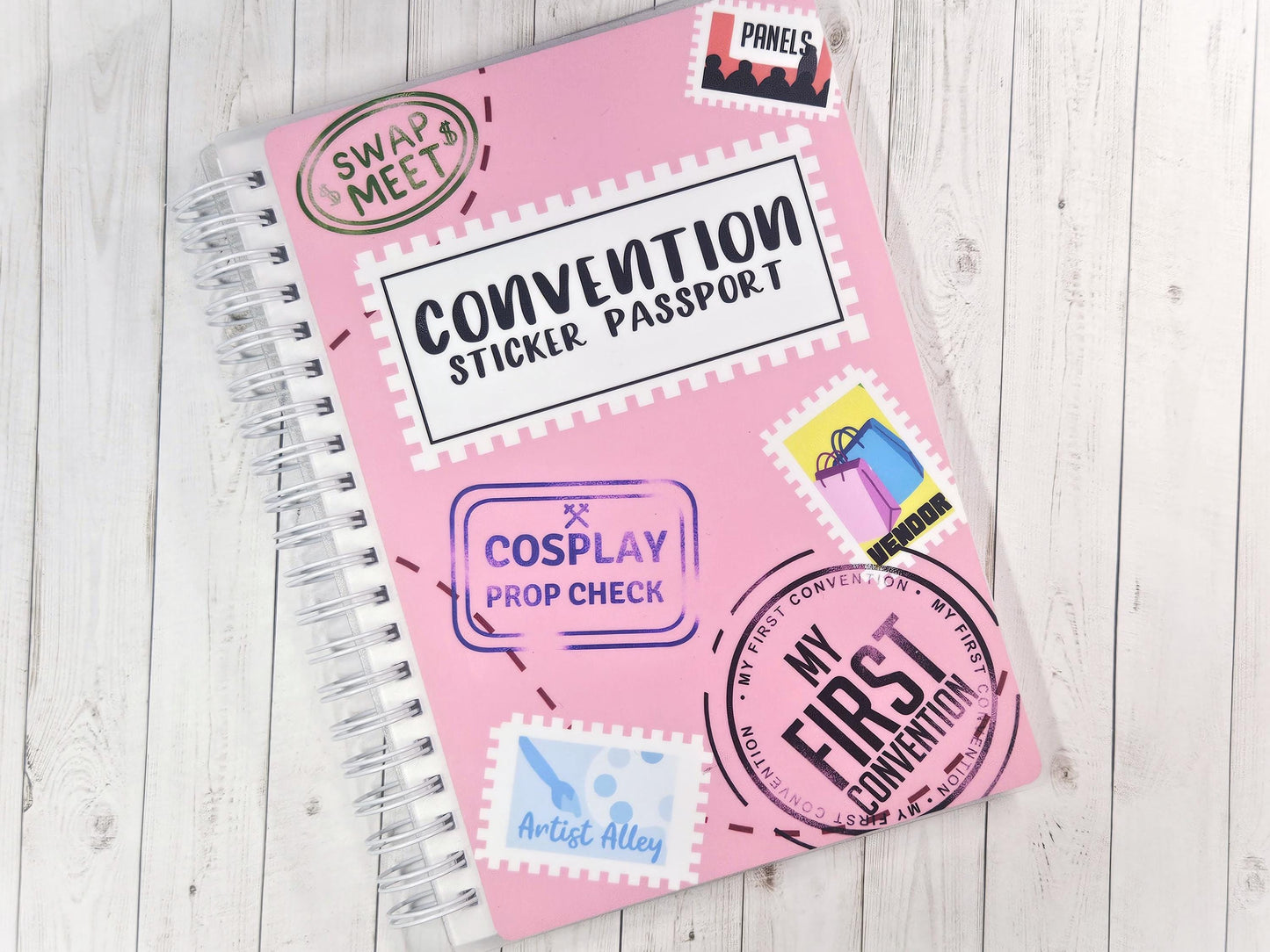 Convention Travel Sticker Book- Blue or Pink