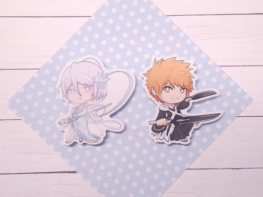 Strawberry and Ice Anime Chibi Stickers