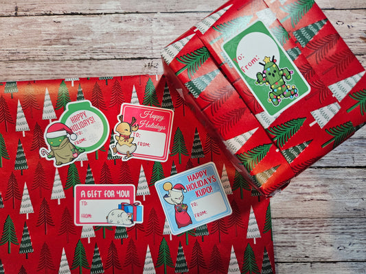 FFXIV Themed Christmas Gift Sticker Labels