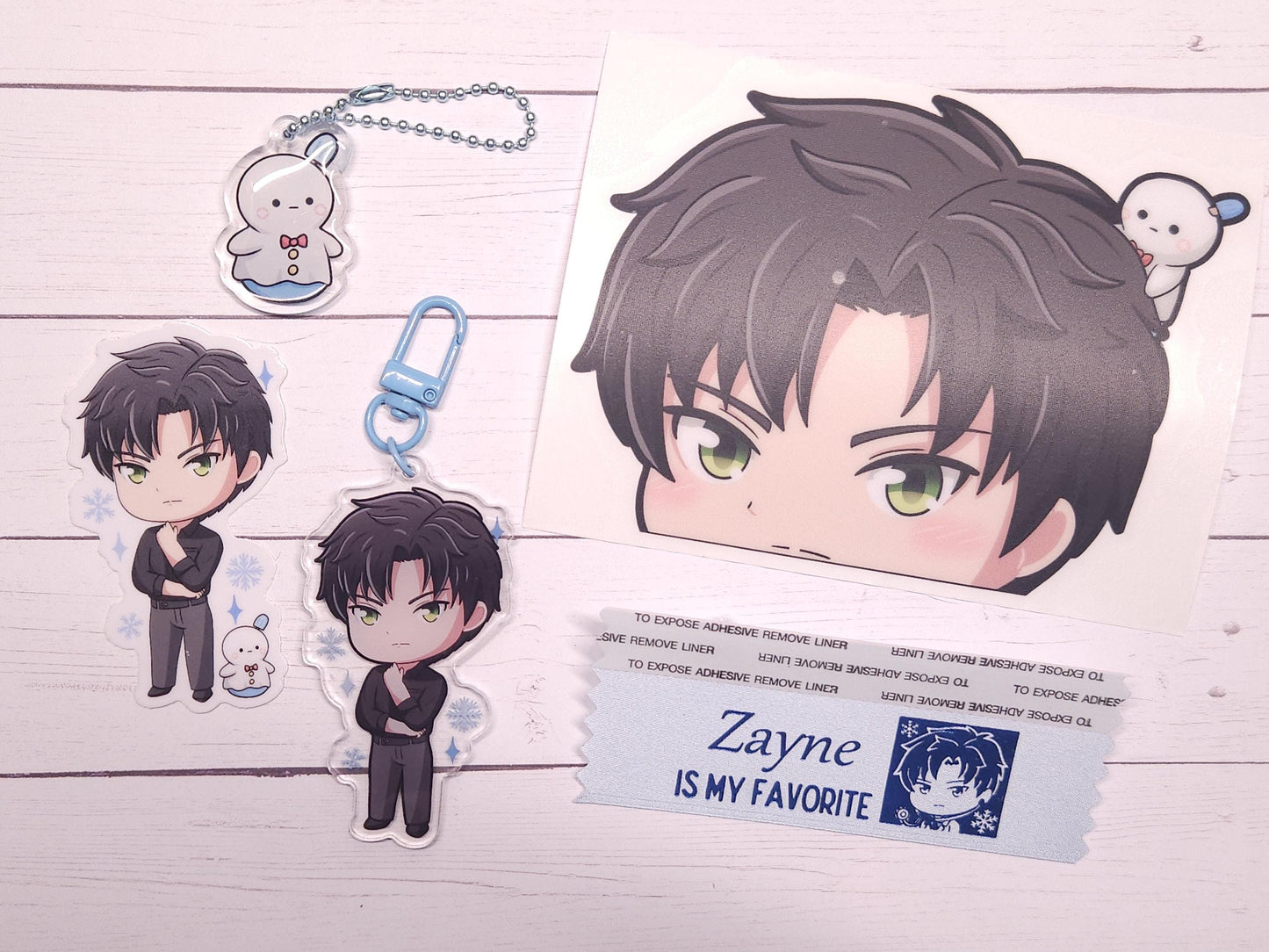 LADS Zayne Merch Bundle | Sticker, Keychain, Mini Charm, Decal + Ribbon