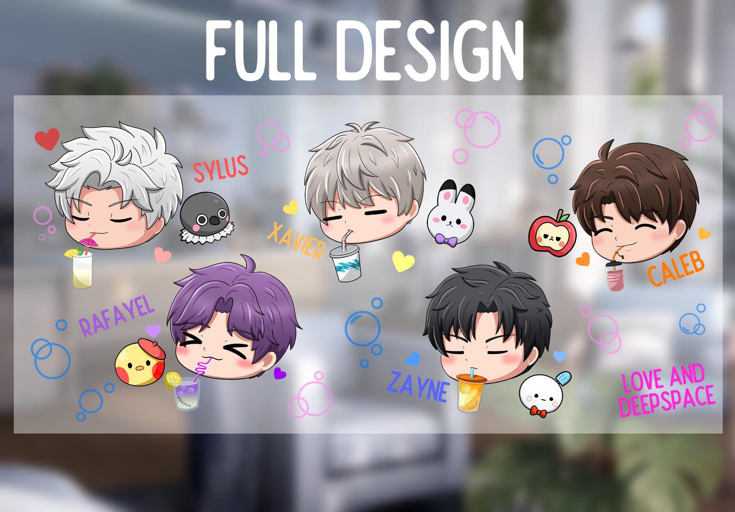 LADS Glass Tumbler with Straw and LID