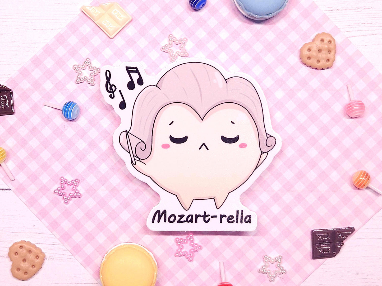 Mozartrella Foodie Pun Sticker