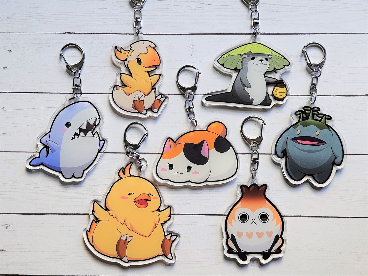 XIV Pet Minions Acrylic Keychains