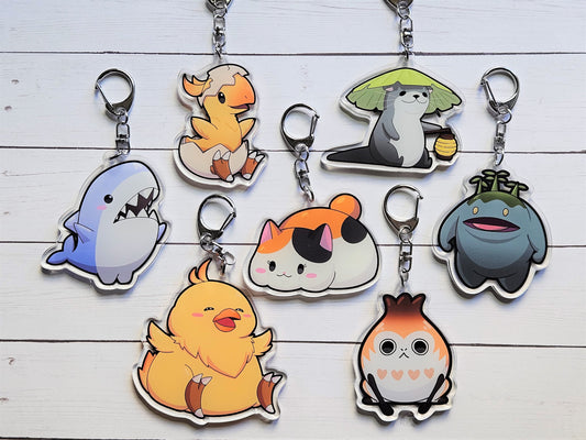XIV Pet Minions Acrylic Keychains