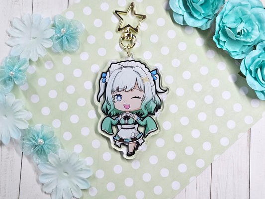 Maid Mint Vtuber Acrylic 3in Keychain Charm