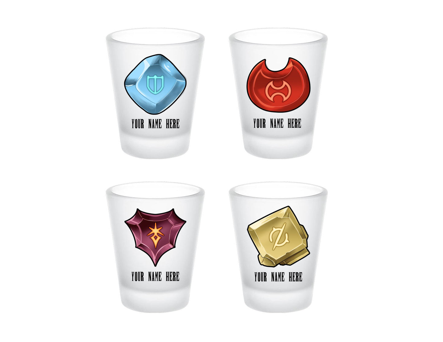 Customizable XIV Class Job Stone Shot Glasses: ARR - DT Job Classes