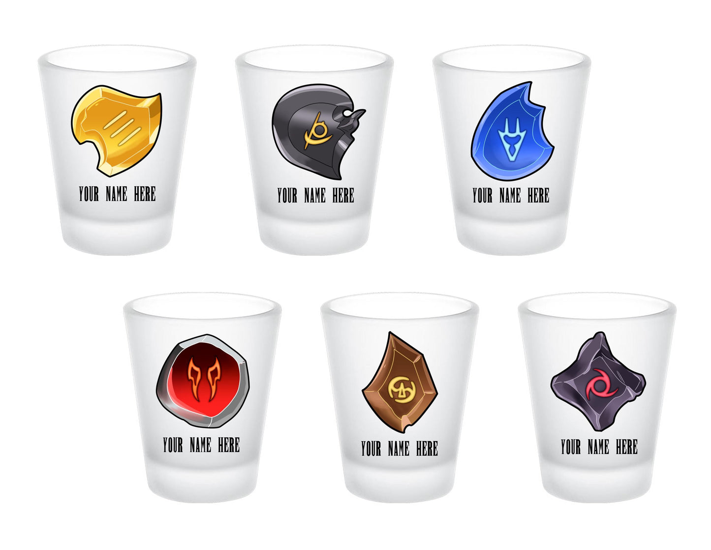 Customizable XIV Class Job Stone Shot Glasses: ARR - DT Job Classes