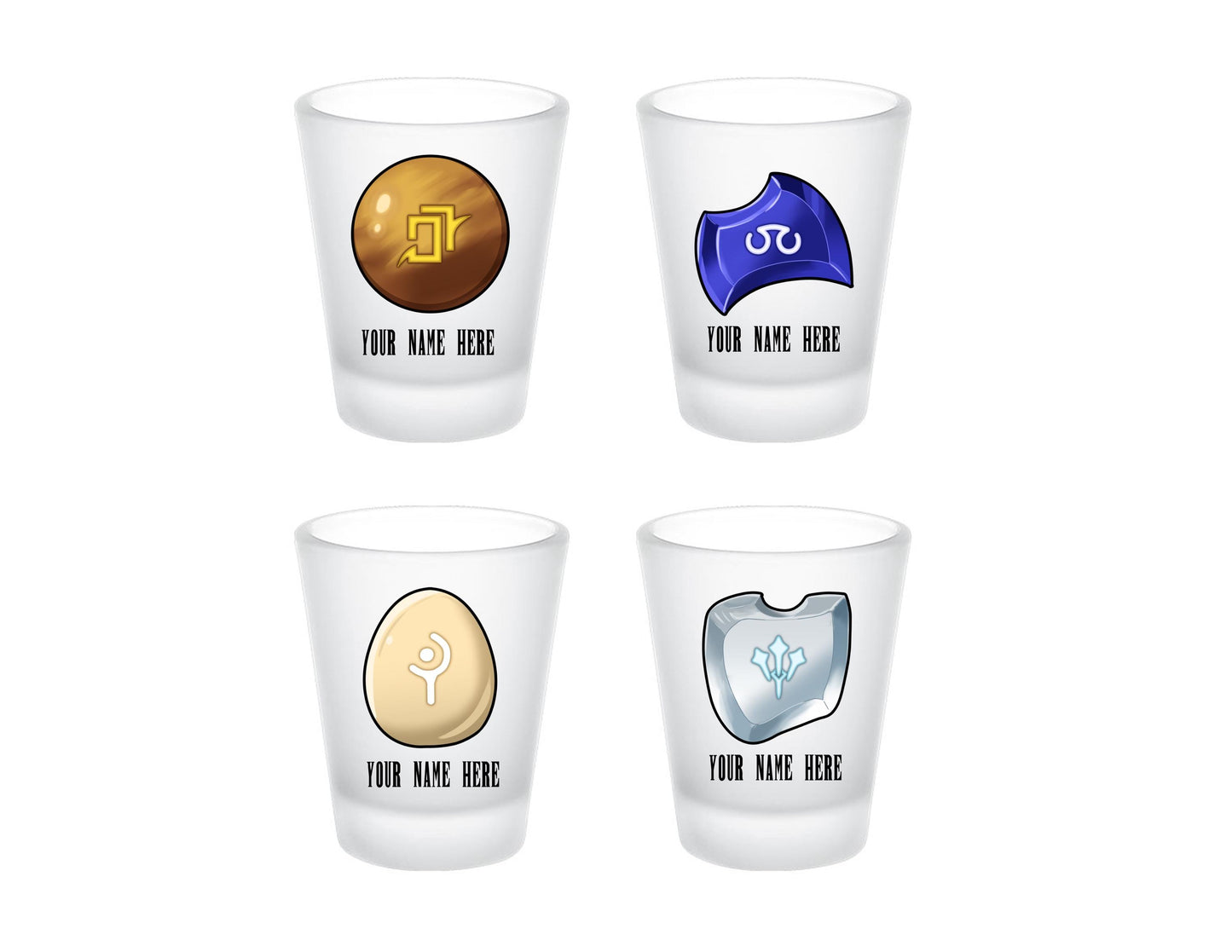 Customizable XIV Class Job Stone Shot Glasses: ARR - DT Job Classes