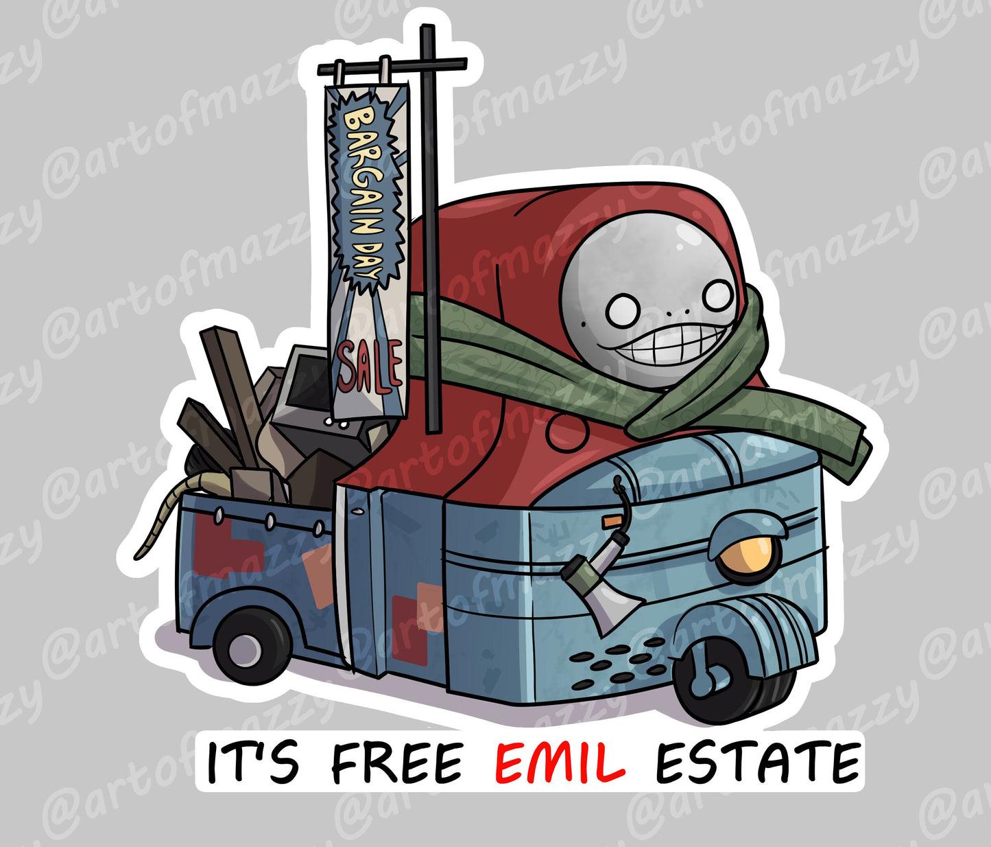 Its Free Emil Estate! Sticker