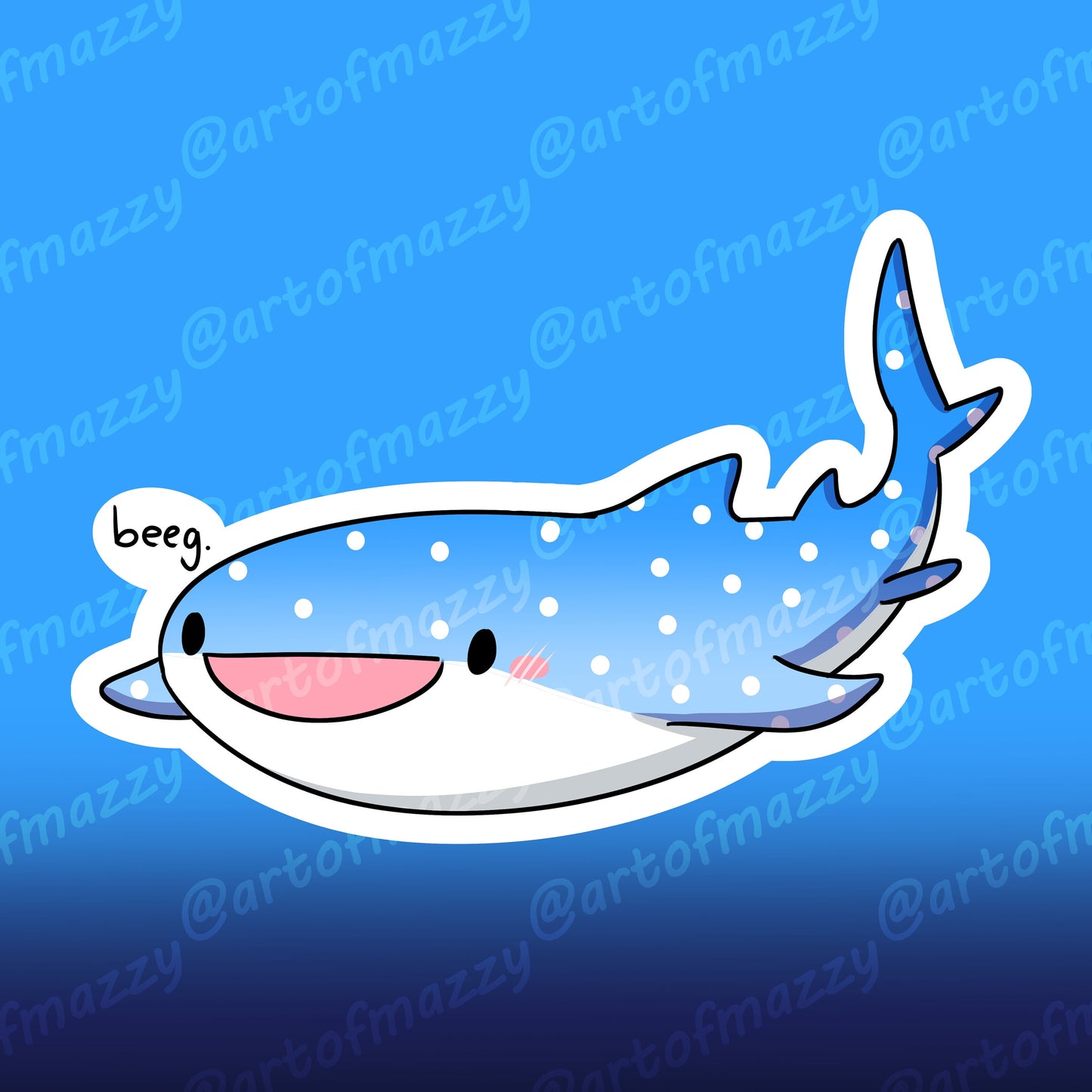 Beeg Whale Shark Sticker