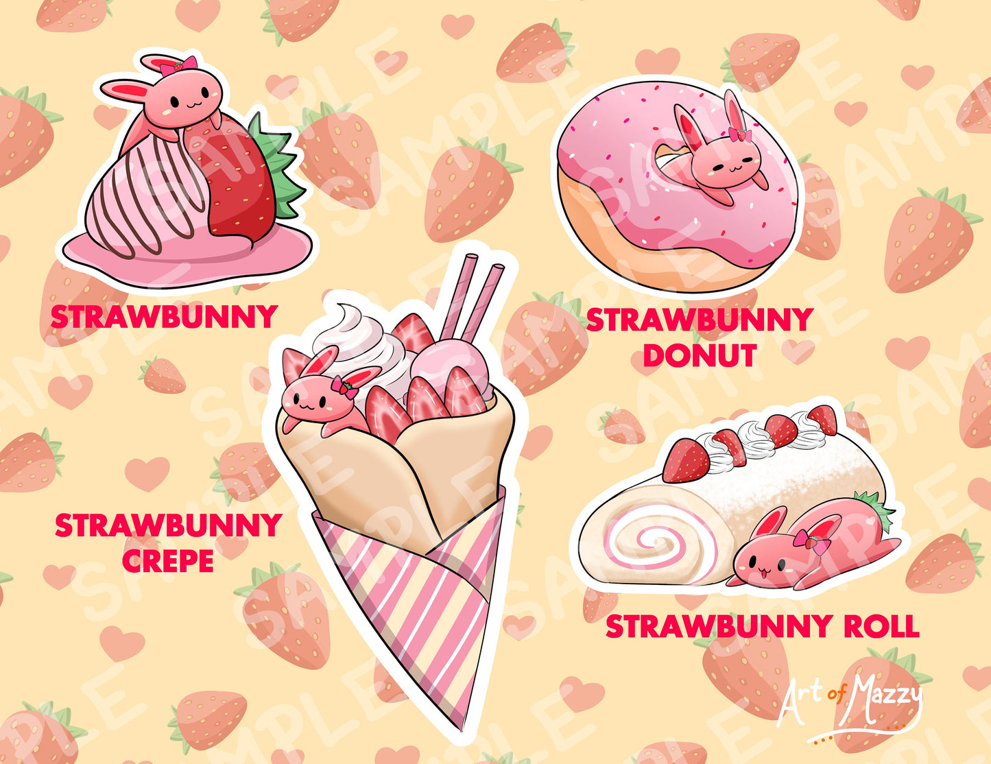 Strawbunny Stickers