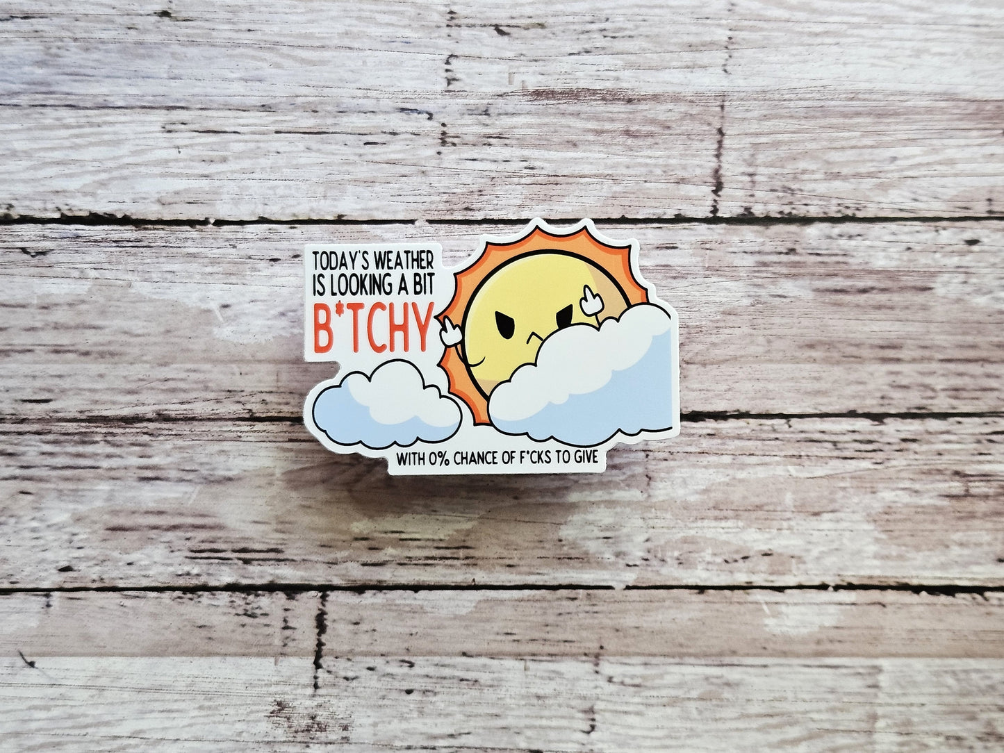 IDGAF Weather Meme Sticker